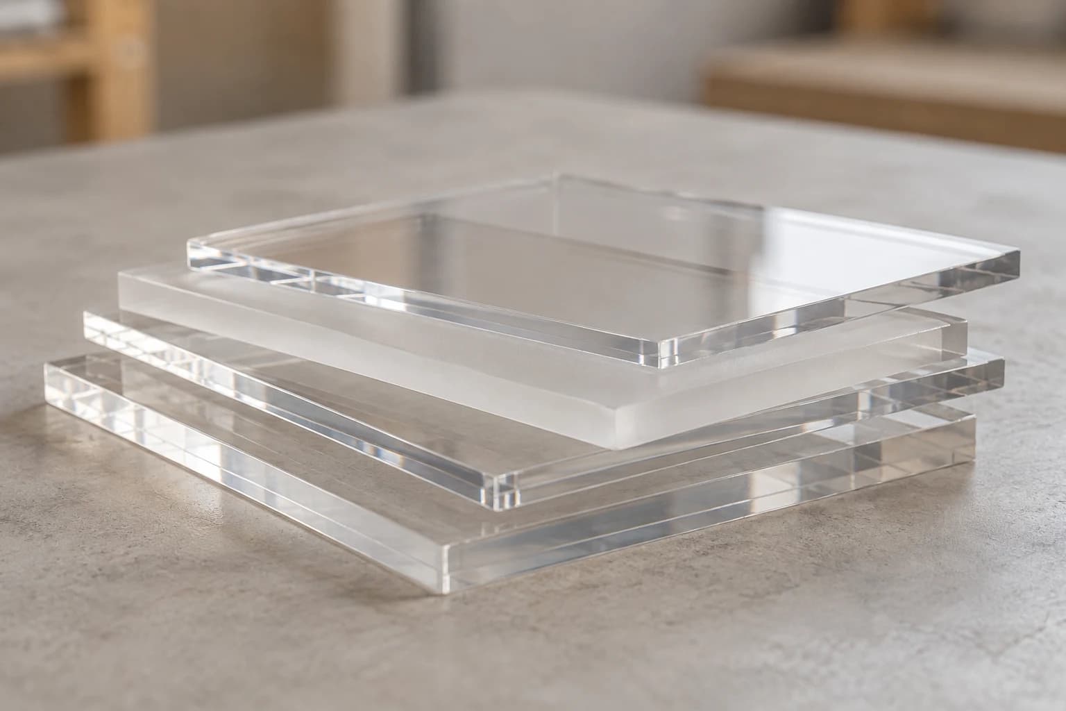 Planchas transparentes y translúcidas de metacrilato